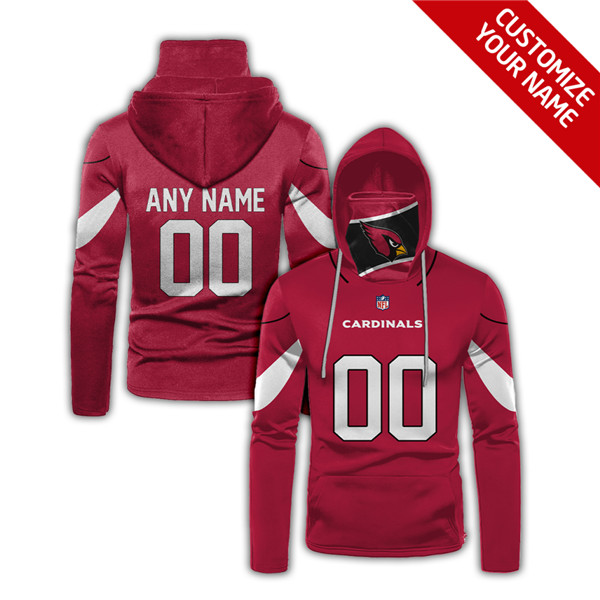 Men's Arizona Cardinals Red 2020 Customize Hoodie Mask